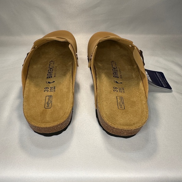 NWT Birkenstock Boston Clog Tan Size 8 8.5 Women’s 39 - Picture 4 of 7